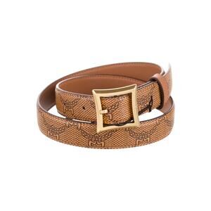 MCM NWT Men’s Aren Belt in Lauretos Cognac Coated Canvas Size 100 cm